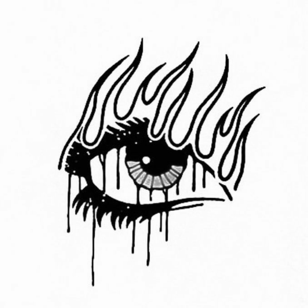 Firey Eye sticker or heat transfer
